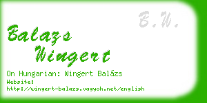 balazs wingert business card